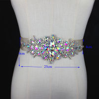 Bridal Ribbon Waistband Sash Belt in Gift box For Evening Dress Prom Crystal Wedding Accessories Beaded Satin Wedding Dress Belt