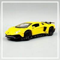 โมเดลรถ ลัมโบร์กินี่ อเวนทาดอร์ เอสวี Lamborghini LP750-4 SV Aventador 1:32 [MINIAUTO]  สีเหลือง, แดง, ขาว, ดำ (แพ็คกล่อง)