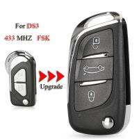 Kutery กุญแจรถอัจฉริยะรีโมทอัพเกรดสำหรับ Citroen Ds3 Ce0523 2ปุ่ม433Mhz Fsk