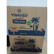 1 Thùng 12 Hộp Sữa Dừa Organic Vietcoco 330ml 100% Hữu Cơ