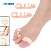 卐♂○ Pexmen 2/4Pcs Gel Toe Separators Straightener for Overlapping Hammer Toes Bunion Relief Toe Correction Protector Spacer