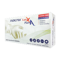 [คุ้มค่าราคา!] ถุงมือยางธรรมชาติ ชนิดไม่มีแป้ง MICROTEX ไซส์ L (กล่อง 100 ชิ้น) สีขาว