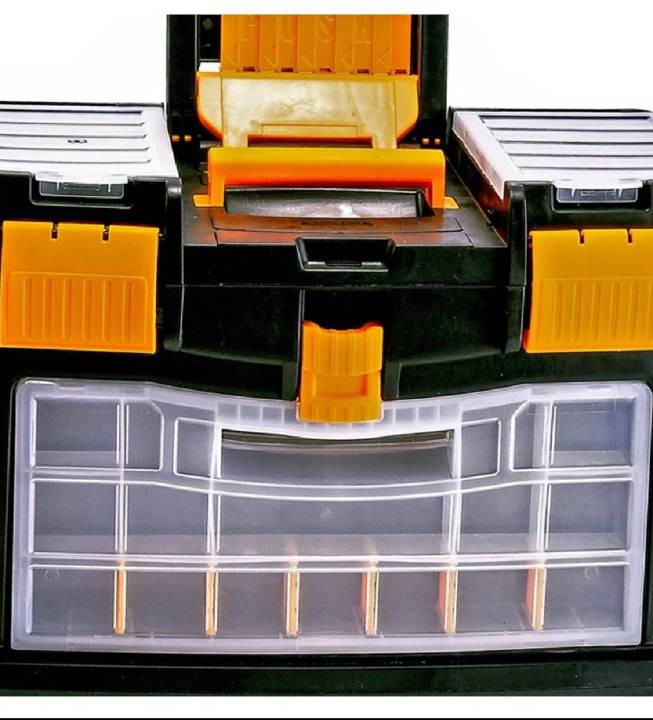 กล่องเครื่องมือมีล้อ-24-นิ้ว-สีดำ-เหลือง-กล่องเครื่องมือมีล้อลาก-กล่องเครื่องมือ2-ชิ้น-กล่องเครื่องมือพลาสติก