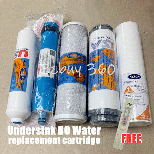 Undersink RO Water Filter 5 Stage Replacement Cartridge Lazada