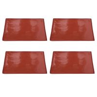 4PCS Silicone Dehydrator Mats with Edge - Silicone Sheets Compatible , Nonstick Silicone Tray Liner, High Temperature