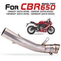 ท่อ Mi ลื่นสำหรับรถจักรยานยนต์ CB650F CB650R CBR650F CBR650R ตัวเก็บเสียงท่อไอเสียดัดแปลงท่อกลาง