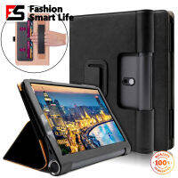 เคสป้องกัน10.1 YT-X705F สำหรับ Tab5โยคะ Lenovo พร้อมเคสลายหนังช่องใส่การ์ดปกหนัง PU แบบย้อนยุค