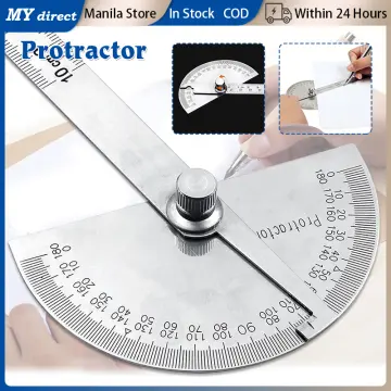 Sae Protractor 0-180 Rotary Angle Finder Stainless Steel Machinist Ruler 