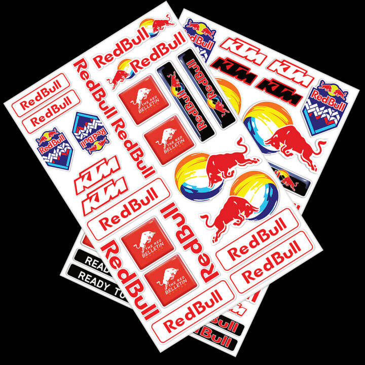 Red Bull Sticker Waterproof Sunscreen Red Bull Sticker Honda Yamaha