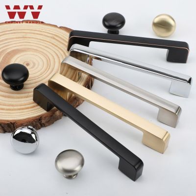 WV Cabinet Handles Zinc Alloy Kitchen Cupboard Door Pulls Chrome Drawer Knobs Handles Wardrobe Pulls Furniture Handle Hardware