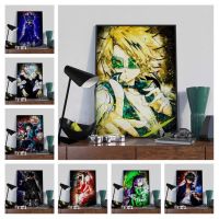 ☼☄ อะนิเมะ My Hero Academia/Demon Slayer/Tokyo Ghoul โปสเตอร์ HD ตกแต่งศิลปะภาพวาด Home Room Wall Decor โปสเตอร์ผ้าใบ