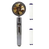 Pressure Fan Shower Heads - Turbo Propeller Driven Shower Head - Easy Install Handheld Turbocharged Shower Head