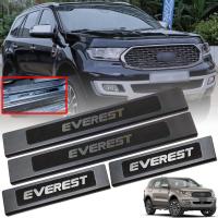 ชายบันได กันรอยชายบันได สคัพเพลท  รุ่น ฟอร์ด เอเวอเลส FORD EVEREST ปี 2015 - 2021 สีโครเมี่ยม ขอบดำด้าน 4 ชิ้น