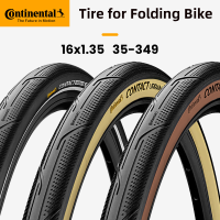 Continental ยางรถจักรยานพับได้16นิ้ว35-349 16X1.35สำหรับ Brompton 3หกสิบ Pikes ตาลน้ำตาลสะท้อนผิว180TPI ECO50