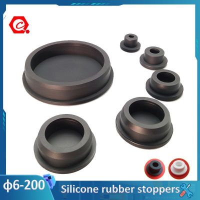 1-5Pcs White/Black 6.8mm-201.5mm Silicone Rubber Seal Hole Plugs Blanking End Caps Seal T Type Stopper Water Pipe Male End Caps Gas Stove Parts Access