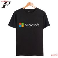 BADASS New IT Google Microsoft Round Neck T-shirts Men T Shirts Short Sleeve Printed Summer Casual Tee Shirt Harajuku T-s เสื้อ