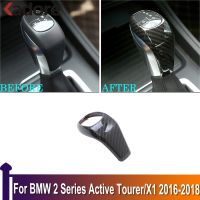 For BMW 2 Series Active Tourer/X1 2016 2017 2018 (F45 F46 F48) AT Car Gear Shift Knob Head Cover Trim Accessories Carbon Fiber Electrical Trade Tools