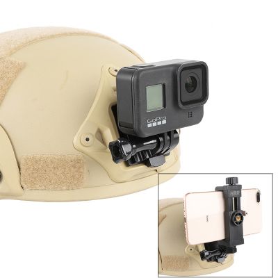 ที่ยึดหมวกกันน็อคลายพราง NVG Bsae สำหรับ Gopro9 SJCAM AKASO DJI กล้องแอคชั่นแคมเมรามุมมองบุคคลที่หนึ่งอุปกรณ์เสริมการถ่ายภาพที่จับโทรศัพท์มือถือ