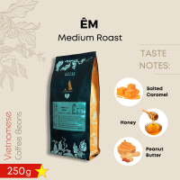 Authentique (เมล็ดกาแฟ) EM-Medium Roast (คั่วกลาง) (70% Arabica, 30% Robusta) 250g เมล็ดกาแฟจากเวียดนาม