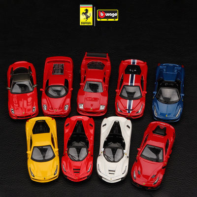 1:64 Ferrari LaFerrari Enzo Ferrari F12 F50 458 599 488รถของเล่นโลหะผสมสำหรับของขวัญเด็กคอลเลกชันกล่องแสดง