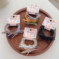 【YD】 6pcs Pack Ins Color Elastic Hair Ties Children Rope Ponytail Holder Accessories