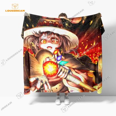 （in stock）Megumin explosion-proof anime blanket Konosuba Gods blessing This soft cotton sofa throw blanket（Can send pictures for customization）
