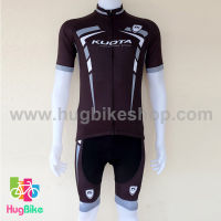 ชุดจักรยานแขนสั้นทีม Kuota 16 (02) สีดำเทา