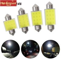 Hardingsun แผงหลอดไฟสีขาวภายใน12V 24V 1X 31มม. 36มม. 39มม. 41มม. 41มม. โดมระย้า3W 12แผ่นไฟแอลอีดี SMD