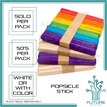Colorful Popsicle Sticks 50 Pack Colored Popsicle Sticks For