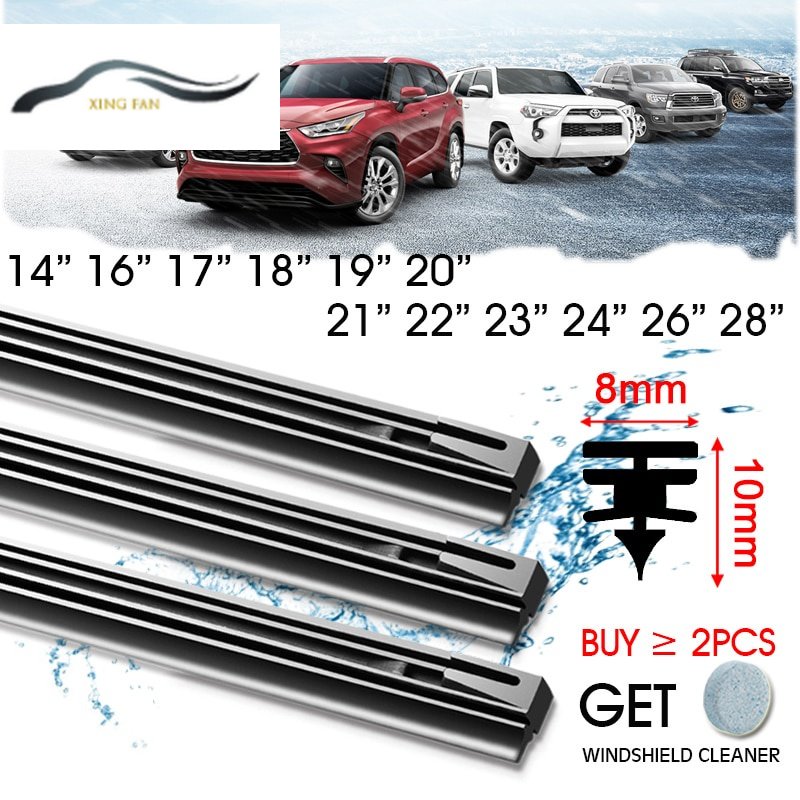 XINFAN Car Wiper Blade Elastic Band Windscreen Vehicle Insert Rubber Strip Refull 8mm 14 "16" 17 "18" 19 "20" 21 "22" 24 "26" 28 "Accessories