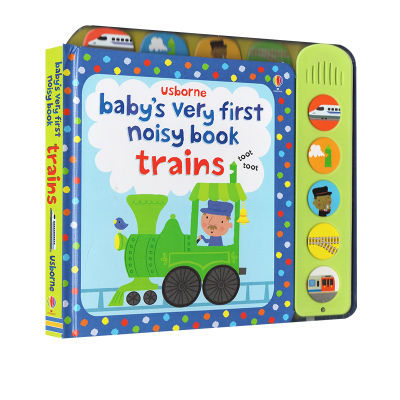 Original English version Usborne baby S very first noisy Book trains pronunciation book paper board book transportation vehicle train childrens word early education enlightenment picture book eusborne