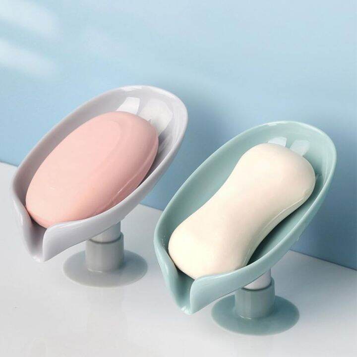 bathroom-gadgets-soap-box-leaf-shape-with-suction-cup-soap-case-creative-drain-soap-holder-laundry-soap-dish-storage-non-slip