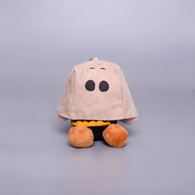 [COD] ญี่ปุ่นสร้างสรรค์น่ารักการ์ตูนถุงกระดาษหมวกตุ๊กตาตุ๊กตา Charlie Snoopy พวงกุญแจบูติก