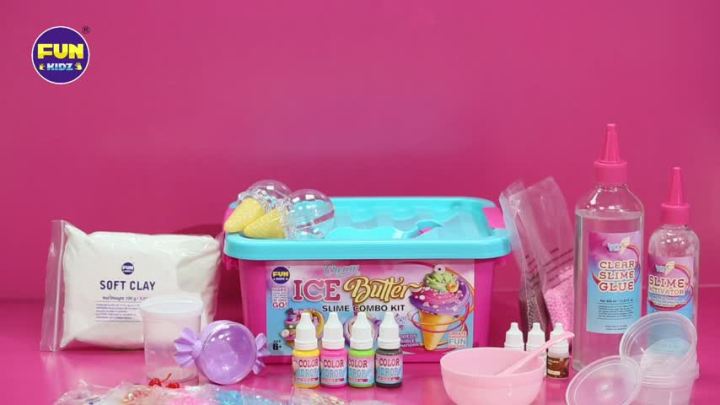 Great Choice Products Gift Butter Slime Kit For Girls 10-12, Funkidz Ice  Cream Fluffy Slime