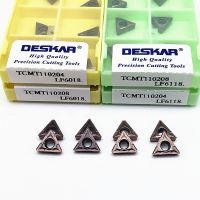 DESKAR TCMT110204 TCMT110208 TCMT16T304 TCMT16T308 LF6018 LF6118 CNC คาร์ไบด์แทรกเครื่องกลึงสําหรับสแตนเลส