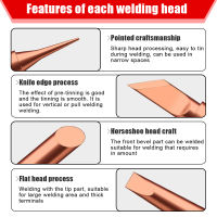 510Pcs 900M-T หัวแร้ง Nonmagnetic ทองแดงบริสุทธิ์ Solder เคล็ดลับสำหรับ936 907ปลอกบัดกรีเครื่องมือ nding Iron Tip