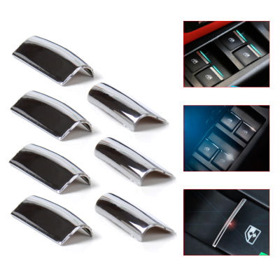 DWCX 7Pcs ABS Chrome รถประตูหน้าต่างสวิทช์ปุ่มยกฝาครอบ Trim Fit สำหรับ Toyota RAV4 Corolla Yaris Verso VITZ AVENSIS AYGO