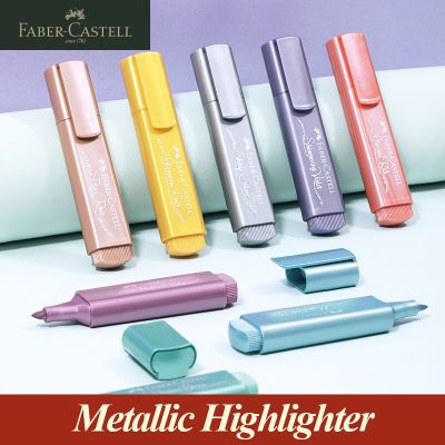 Faber-Castell Metallic Highlighter 8 Color Choose Art Highlighter Pen Drawing Bright Marker Writing For Student Supplies Set