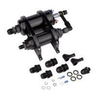 Black 380LPH Universal External Inline Fuel Pump Replaces 0580254044 W/ Filter AN8 &amp; Mounting Bracket Kit