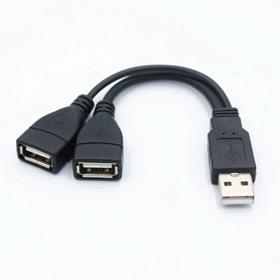 【jw】✖✢  1 Male Plug To 2 Female Socket USB Extension Data Cable Converter Splitter 15/30cm