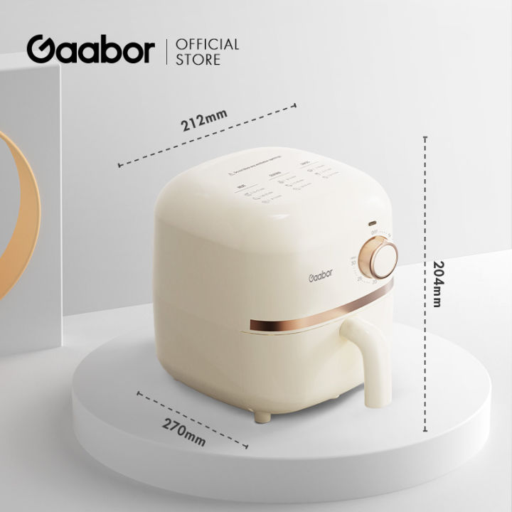 gaabor-2-ลิตร-หม้อทอดไร้น้ำมัน-900w-ดีไซน์มินิมอล-อเนกประสงค์-หม้ออบลมร้อน-หม้อทอดไฟฟ้า-air-fryer-af20m-ye01a-เครื่องใช้ไฟฟ้าในครัวขนาดเล็ก-ชาคริตเลือกใช้-หม้อทอดกาบอร์