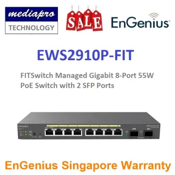 ECS1008P: 8 Port PoE Switch Cloud Managed 55W