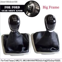 สำหรับ Ford Focus 2 MK2 FL C-MAX 2006-2011 5 6 Speed Shifter บูทหนังรถยนต์หัวเกียร์กระปุกอุปกรณ์เสริมที่ครอบคันโยก (08)