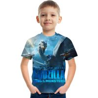 **In Stock** 2021 Godzilla: King of Monsters Cool Kids Fashion T-shirt 3D Printing Casual Mens and Womens Short Sleeve T-shirt Kids Baby Shirt