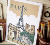 Feelings Of Paris Cross Stitch Ecological Cotton Thread Embroidery Home Decoration Hanging Painting Gift