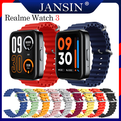 สาย สร้อยข้อมือ Realme Watch 3 ของแท้ ซิลิโคน Ocean สายนาฬิกา realme watch 3 นาฬิกาอุปกรณ์เสริมเสริม realme watch 2 /2 pro