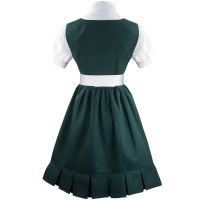 Cosplay Sonia Nevermind Green Dress Anime Danganronpa Cosplay Costume Woman Costume 6In1 Shirt+Dress+Belt+Bow+Socks+Headdress