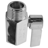 304 Stainless Steel Mini Ball Valve(1/2 Inch Female x Male) NPT Thread, Water Flow Regulator Head Control Valve