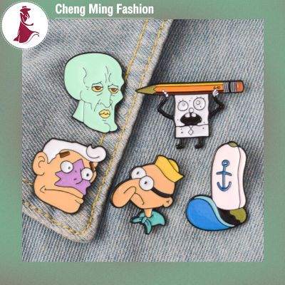 Cheng Ming หมุดเคลือบรูปการ์ตูนเข็มกลัดการ์ตูน Celana Jeans Denim ปก Lencana Pin ของขวัญสำหรับเด็ก