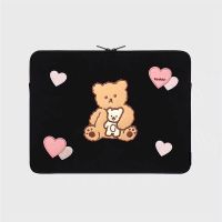 Cute Bear Laptop Bag Sleeve Case For Macbook Air Pro 12 13 14 15 15.6 11.6 Inch M1 Ipad PC Notebook Korean Kawaii Lap Top Pouch